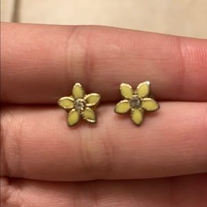 Yellows flower earrings